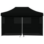 Partytent inklapbaar pop-up met 4 zijwanden zwart, Verzenden, Nieuw, 2 meter of meer, Partytent