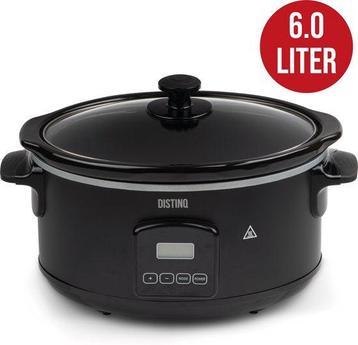 Tweedekans | DistinQ Digitale Slowcooker 6 liter met Timer - beschikbaar voor biedingen