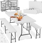 tectake® Campingtafel Set - Tuintafel met 2 Banken - 180 cm, Verzenden, Zo goed als nieuw
