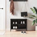 vidaXL Schoenenkast 69x35x50 cm bewerkt hout zwart, Verzenden, Nieuw