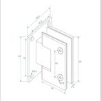 Scharnierset + Hendel tbv Nisdeur Wiesbaden Zonder Profiel, Doe-het-zelf en Verbouw, Sanitair, Ophalen of Verzenden, Nieuw