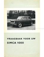 1961-1963 SIMCA 1000 VRAAGBAAK NEDERLANDS, Auto diversen