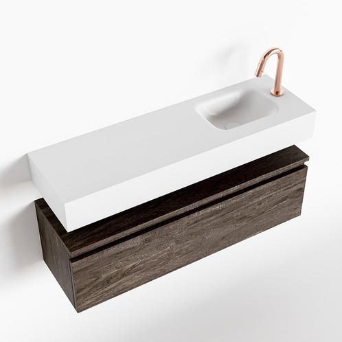 MONDIAZ ANDOR 100cm toiletmeubel dark brown. LEX 100cm, Doe-het-zelf en Verbouw, Sanitair, Bad, Nieuw, Ophalen of Verzenden