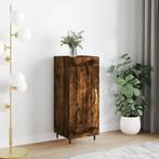 vidaXL Dressoir 34,5x34x90 cm bewerkt hout gerookt eiken, Minder dan 50 cm, Verzenden, Nieuw, 25 tot 50 cm