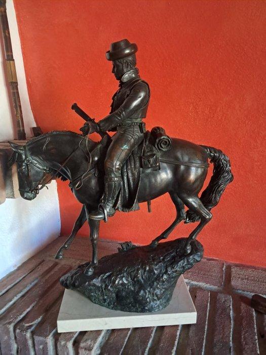 Carlier - sculptuur, Bandolero a caballo - 57 cm - Brons,, Antiek en Kunst, Antiek | Keramiek en Aardewerk