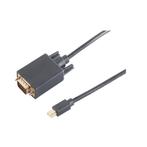 Mini DisplayPort 1.2 naar VGA kabel / zwart - 5, Audio, Tv en Foto, Audiokabels en Televisiekabels, Nieuw, Ophalen of Verzenden