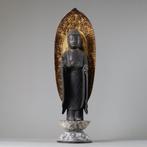 Large Amitabha Buddha Statue - 87 cm - sculptuur Hout -