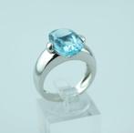 Ring - 18 karaat Witgoud Topaas, Sieraden, Tassen en Uiterlijk, Ringen, Nieuw