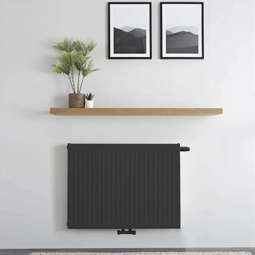 40x100 T22 - Paneelradiator C8 Geribbelde voorzijde Mat Zw, Doe-het-zelf en Verbouw, Verwarming en Radiatoren, Ophalen of Verzenden