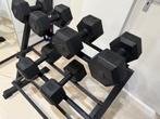 Dumbbell Opbergrek + Dumbbells 2x5kg - 2x7.5kg - 2x10kg, Ophalen of Verzenden, Nieuw, Overige typen