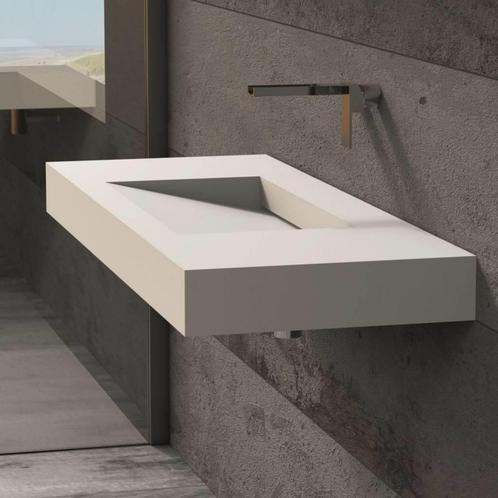 Wastafel Ideavit Solidsquare 120x46x10 cm Solid Surface Mat, Doe-het-zelf en Verbouw, Sanitair, Ophalen of Verzenden