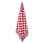 Handdoeken Rood En Witte Blok 52x55cm Katoen - Treb Towels, Huis en Inrichting, Keuken | Textiel, Verzenden, Nieuw, Overige kleuren