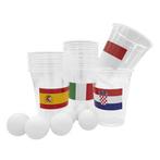 Drinkspel Beer Pong Set Land met 24 Bekers, 6 Ballen en Vlag, Ophalen of Verzenden, Nieuw