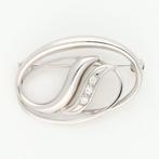 Broche - 14 karaat Witgoud Diamant (Natuurlijk), Sieraden, Tassen en Uiterlijk, Antieke sieraden