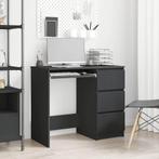 vidaXL Bureau 90x45x76 cm bewerkt hout zwart, Huis en Inrichting, Verzenden, Nieuw