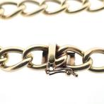 Gouden wijde gourmet schakel armband | 20 cm, Sieraden, Tassen en Uiterlijk, Armbanden, Ophalen of Verzenden, Gebruikt, Overige kleuren