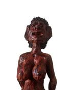 sculptuur, Demone - Scorticato - XIX secolo - 70 cm - Hout, Antiek en Kunst, Curiosa en Brocante