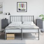 vidaXL Nachtkastjes 2 st 36x39x78 cm staal antracietkleurig, Verzenden, Nieuw, Metaal of Aluminium