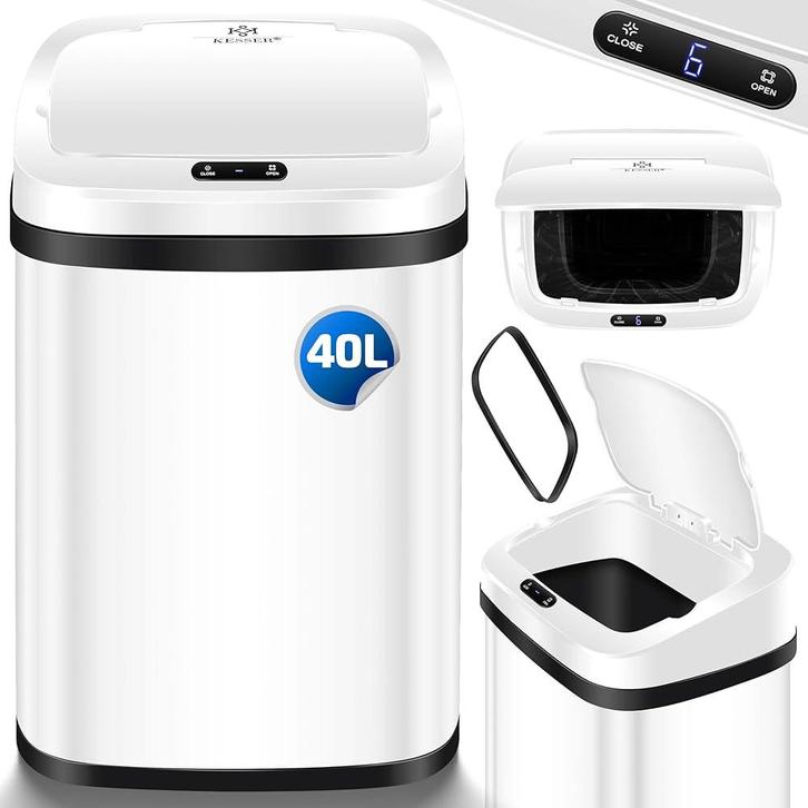 Prullenbak met sensor - Afvalbak - Vuilnisbak - 40 Liter - W, Huis en Inrichting, Overige Huis en Inrichting, Nieuw, Verzenden