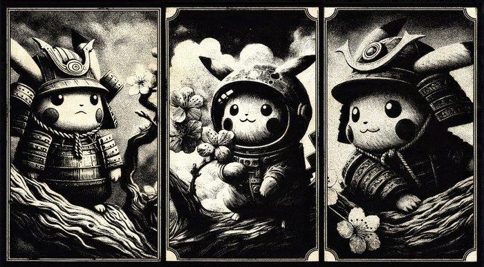 Æ (XX-XXI) - (Set of 3) “Pikachu no Bushid” (2025) –, Spelcomputers en Games, Spelcomputers | Overige Accessoires