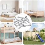 vidaXL Houten Schroeven 12 pcs Zilver M4 x 25 mm Staal, Doe-het-zelf en Verbouw, Verzenden, Nieuw