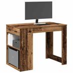 vidaXL Bureau met lade en plank 102x62x77,5 cm bewerkt hout, Huis en Inrichting, Tafels | Eettafels, Verzenden, Nieuw