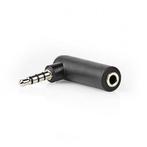 3.5 mm jack adapter (m/v) | Nedis (Stereo, Haaks, 4-polig), Verzenden, Nieuw