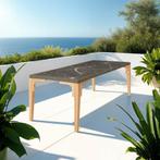 Wicker tafel Foggia 196x87x76cm - natuur, Tuin en Terras, Verzenden, Nieuw