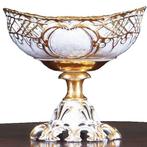 Groot tafel stuk of Piece de Milieu wit porselein met goud b, Ophalen of Verzenden