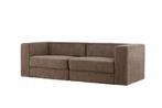 Jeane 3-Zitsbank Bruin Linnen Teddy Stof Modern Design Jorn, Verzenden, Nieuw