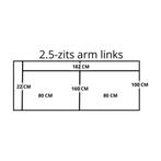 Leren elementenbank Flow - element 2.5 zits arm links, 150 tot 200 cm, Nieuw, Ophalen of Verzenden, Rechte bank
