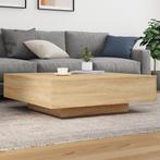 vidaXL Salontafel 100x100x31 cm bewerkt hout sonoma, Verzenden, Nieuw, Minder dan 50 cm, Overige houtsoorten