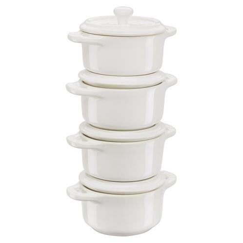 GGM Gastro | STAUB | CERAMIQUE - Kookpot set van 4 - Ø 100mm, Huis en Inrichting, Keuken | Potten en Pannen, Nieuw, Verzenden