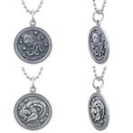 Echt zilveren ronde sterrenbeeld kettinghanger, Sieraden, Tassen en Uiterlijk, Kettinghangers, Verzenden, Nieuw, Zilver