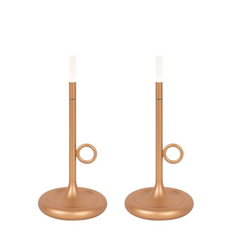 Set van 2 buiten tafellampen goud met dimmer oplaadbaar -, Huis en Inrichting, Lampen | Tafellampen, Nieuw, Minder dan 50 cm