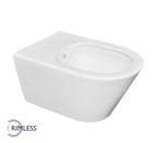 Luxe rimless wandcloset 53 cm met bidet-functie wit, Verzenden, Nieuw