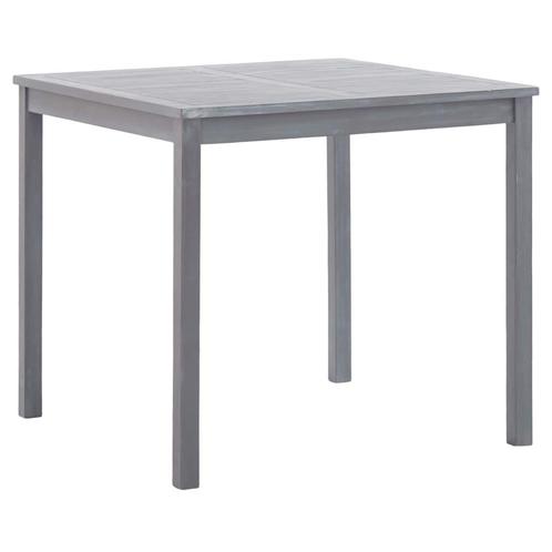 vidaXL Tuintafel 80x80x74 cm massief acaciahout grijs, Tuin en Terras, Tuintafels, Nieuw, Hout, Verzenden