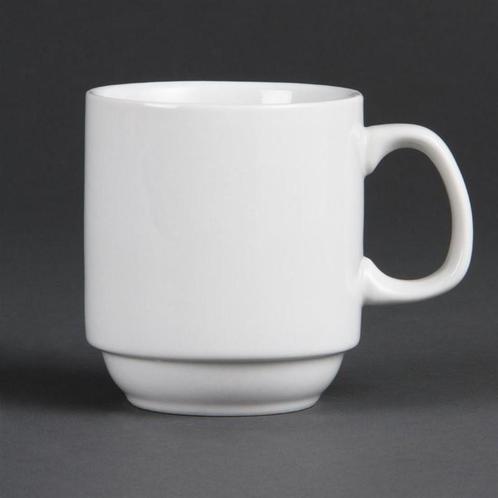Olympia Whiteware stapelbare mok 28,4cl (12 stuks), Huis en Inrichting, Keuken | Bestek, Verzenden