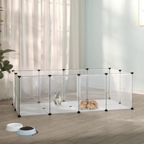vidaXL Dierenhok klein 144x74x46,5 cm polypropeen en staal, Dieren en Toebehoren, Knaagdieren en Konijnen | Hokken en Kooien, Nieuw