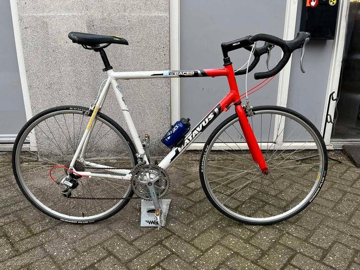 Batavus roze - wit / 3 x 7 speed / maat 60 / racefiets, Fietsen en Brommers, Overige Fietsen en Brommers, Gebruikt, Ophalen
