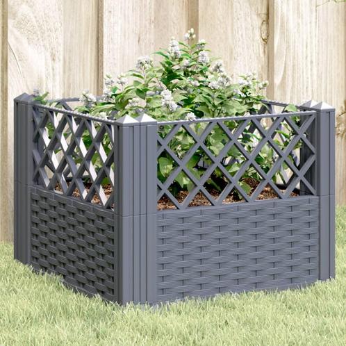 vidaXL Plantenbak met pinnen 43,5x43,5x43,5 cm polypropeen, Tuin en Terras, Bloempotten, Nieuw, Verzenden