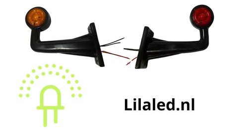 Lilaled Breedtelamp Oranje Rood 18 LED Haaks 10-30v, Auto diversen, Auto-accessoires, Nieuw, Ophalen of Verzenden