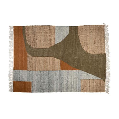 *WOONWINKEL* Dutchbone Pavilion Retro Vloerkleed Groen Bruin, Huis en Inrichting, Woonaccessoires | Overige, Nieuw, Verzenden