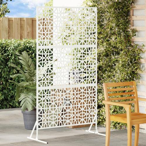 vidaXL Privacyscherm Wit 100x50x180 cm Staal, Tuin en Terras, Schuttingen, Nieuw, IJzer, Verzenden