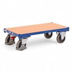 Gebruikte Platformwagens 2 zwenk- en 2 bokwielen, Ophalen of Verzenden, Gebruikt