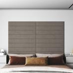 vidaXL Wandpanelen 12 st 1,62 m² 90x15 cm fluweel lichtgrijs, Doe-het-zelf en Verbouw, Platen en Panelen, Verzenden, Nieuw