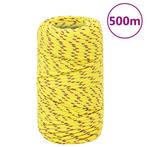 vidaXL Boottouw 2 mm 500 m polypropyleen geel, Verzenden, Nieuw
