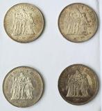 Frankrijk. 50 Francs 1975 - 1977 (4 pieces silver) (Zonder