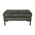 *WOONWINKEL* Dutchbone Houda Vintage Velvet Hocker Forest, Nieuw, Stof, Verzenden