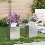 vidaXL Buiten plantenstandaards Pilaren 2 stuks 24x24x35 cm, Verzenden, Nieuw